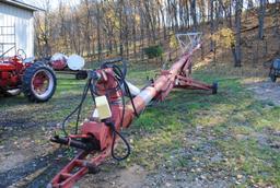 Sudenga 10"x70' auger with swing hopper & hydraulic lift, 540 pto, needs tube repair