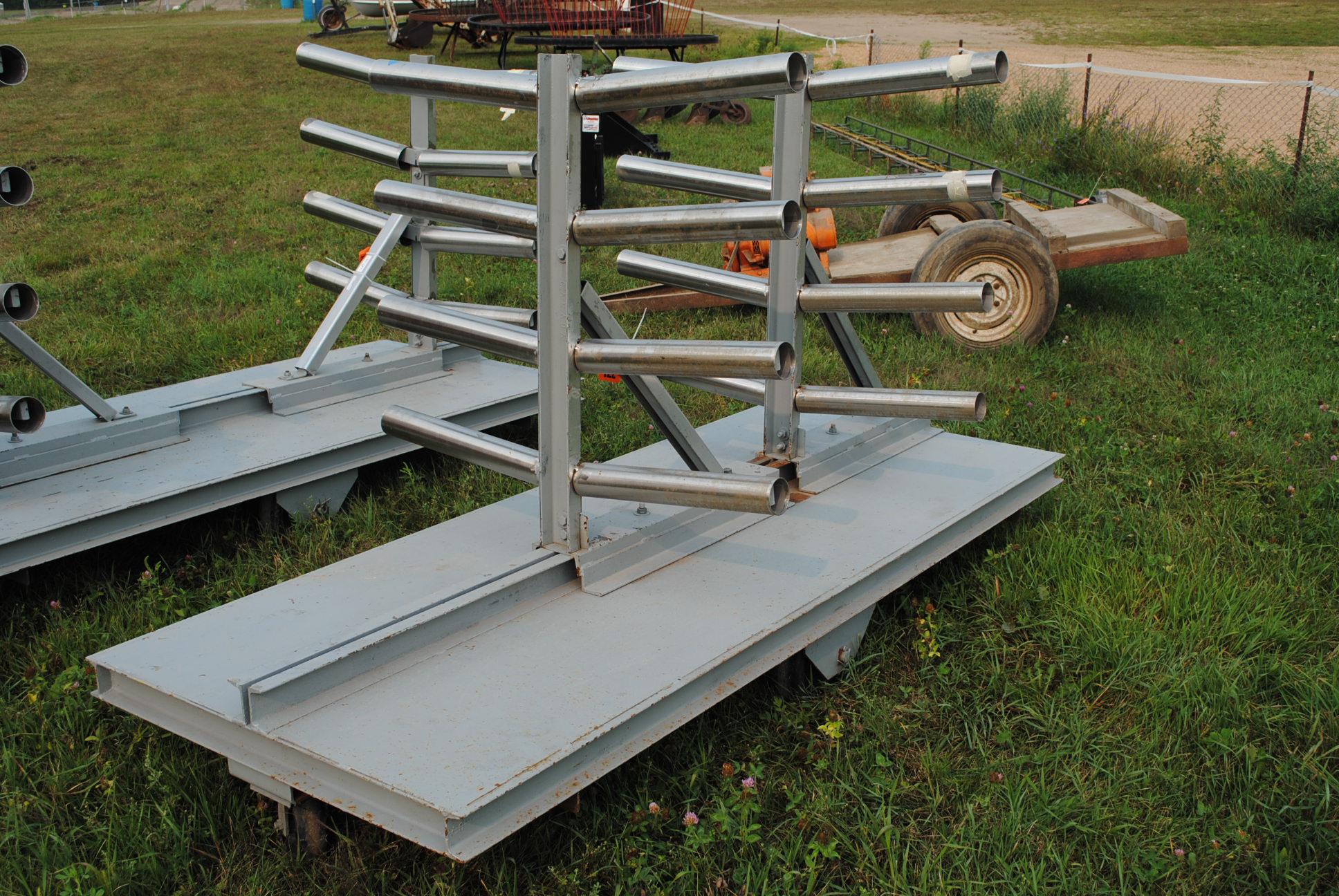 5-tier iron rack, adjustable, on wheels, holds 2-ton of supplies, 94"x38.5"x42"