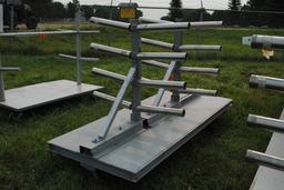 5-tier iron rack, adjustable, on wheels, holds 2-ton of supplies, 94"x38.5"x42"