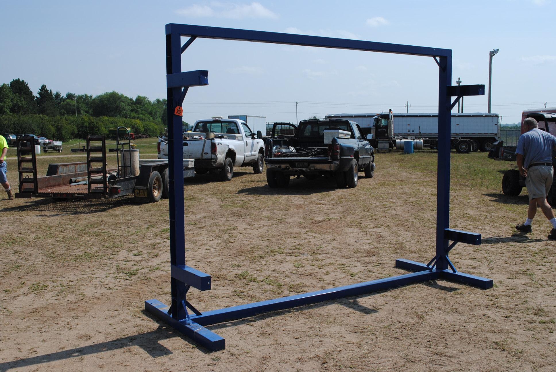 2-tier iron rack, 10' long x 7' tall