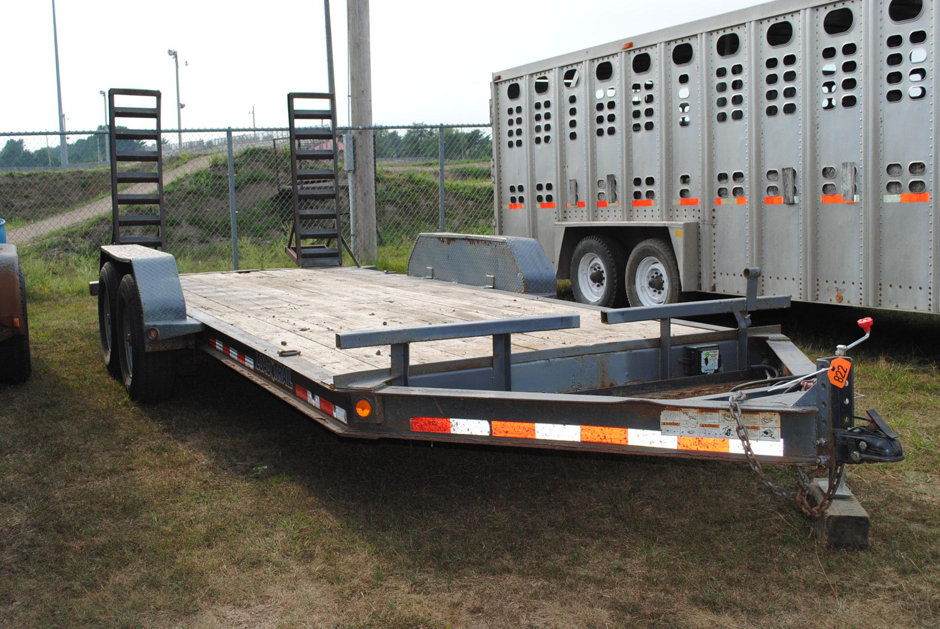 2012 Load Trail 18' trailer with ramps, 7,000# axles