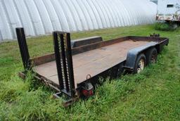 1998 Tandem axle 18’ Bobcat trailer, all steel floor, steel sides, jack, 2-5/16 ball, 6-bolt hubs; r