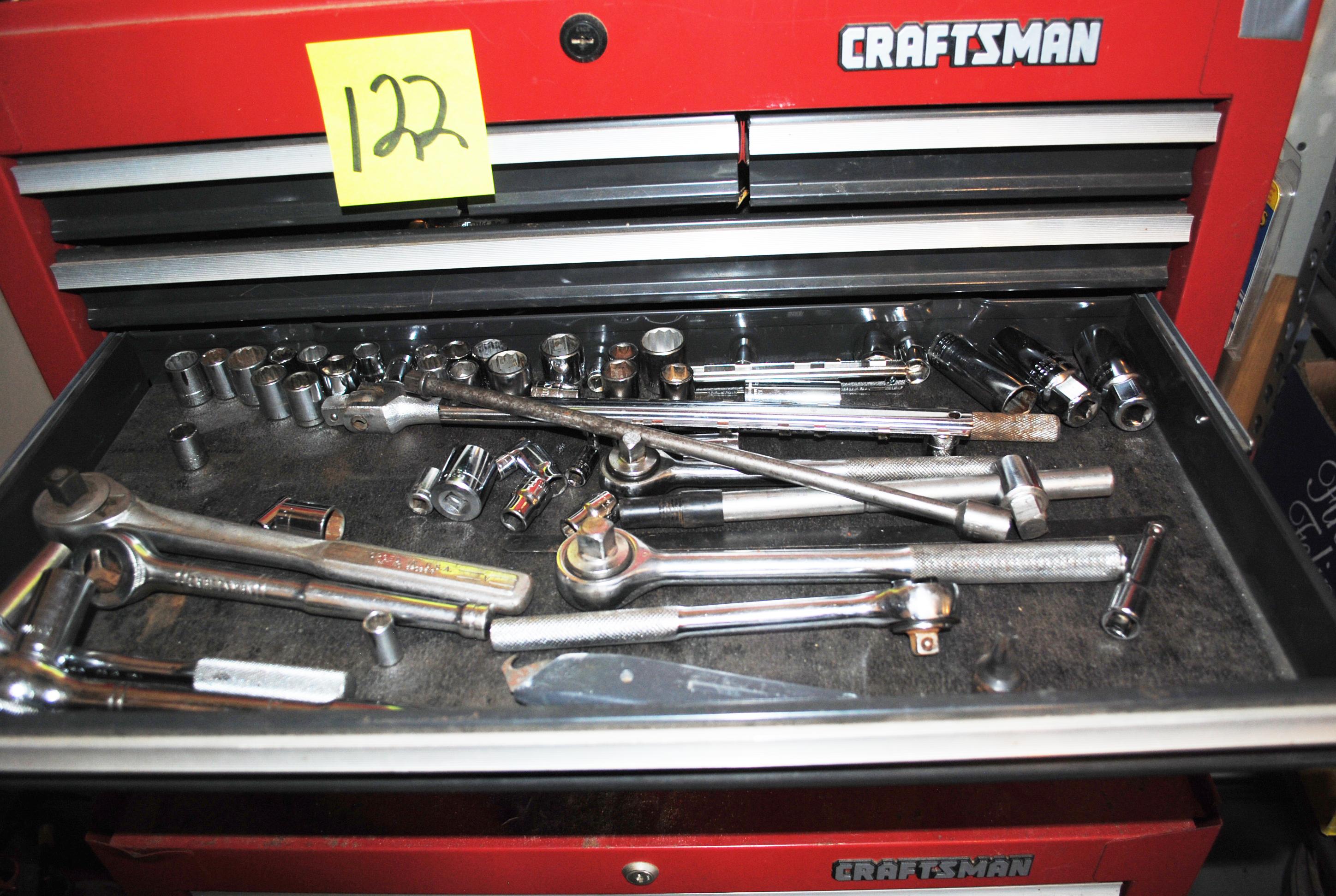 Craftsman 2-Piece Stackable Toolbox with Sockets, wrenches, screwdrivers, hammers,  (Top is 26" wide