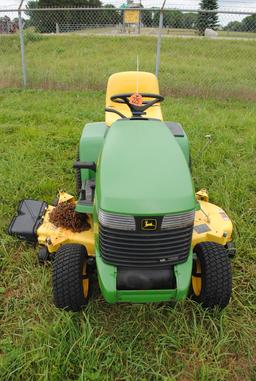 John Deere 345 Mower with 54" deck, power steering, hydraulic lift, liquid cooles, 448 hours, will s