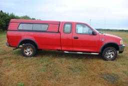 1998 Ford F-150 XL 4x4, extended cab, long box, 4.6, V8, automatic, topper, local, one-owner truck.