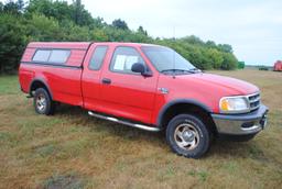 1998 Ford F-150 XL 4x4, extended cab, long box, 4.6, V8, automatic, topper, local, one-owner truck.