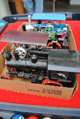 3 Boxes including Avery steam engine, Baker steam engin, Fordson tractor, Zilm Threshing & Toy Show