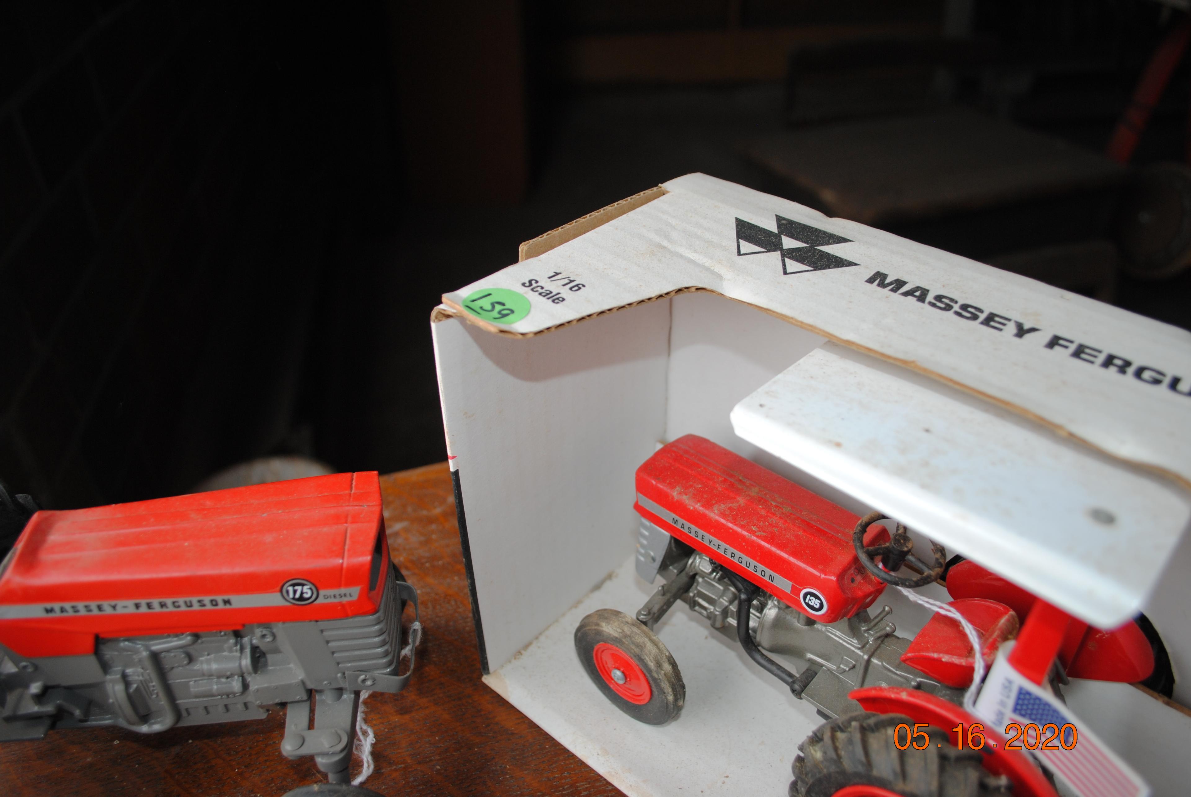 1/16 Ertl Massey Ferguson 135 with canopy with box, Massey Ferguson 175 diesel, Massey Ferguson 65