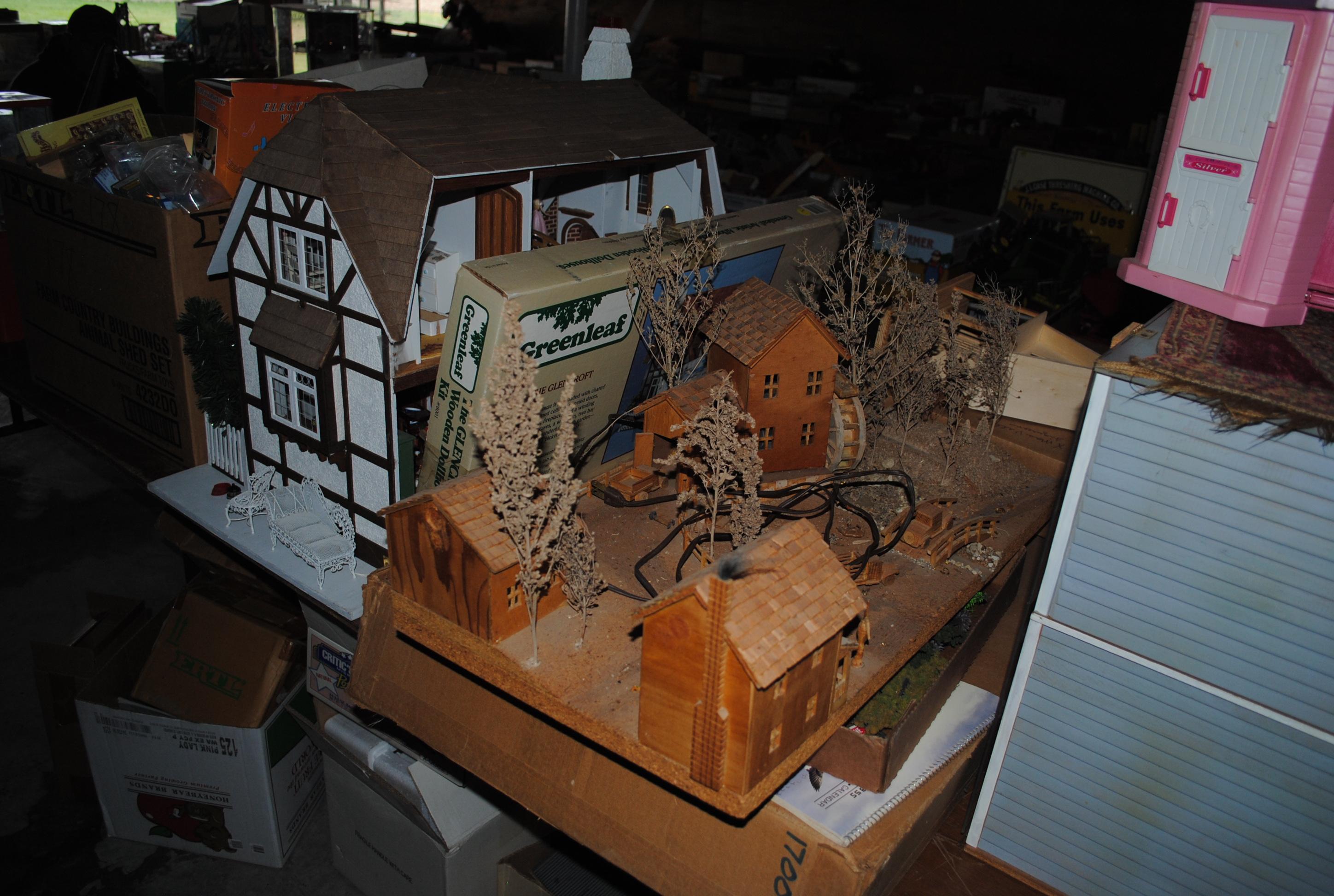 Large lot of assorted doll houses & accessories