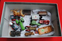 2 Boxes including 1/64 Big Bud, Cat, Gleaner, White, John Deere tractors & implements