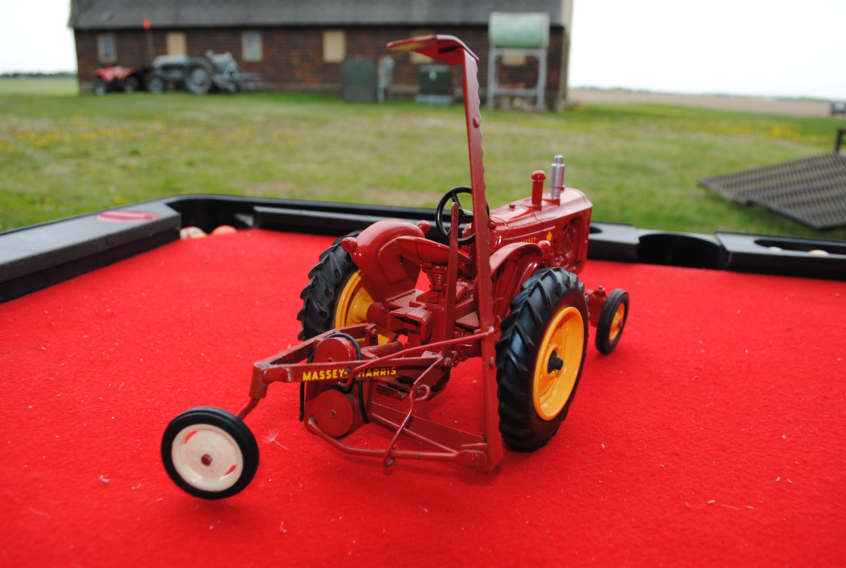 1/16 Massey Harris 44 Special with sickle mower, 1/16 Massey Harris 55 gold colored diesel