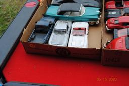 3 Boxes including cars, Corvettes, hot rods