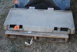 Jenkins Iron & Steel Quick Attach Plate, 3/16" gussets under bottom bar, 5/16" thick plate, 3/16" to