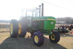 1978 John Deere 4640 tractor, 3-point, 1,000 pto, 2 hydraulics, meter shows 7,458 hours, Firestone 1