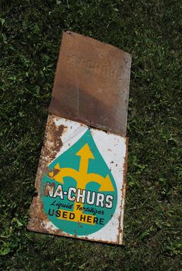 (4) "NA-CHURS" signs from Farmfest 1972