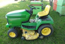 1996 John Deere 325 Riding Mower with 48" deck, hydrostatic, power steering, hydraulic lift, tilt wh