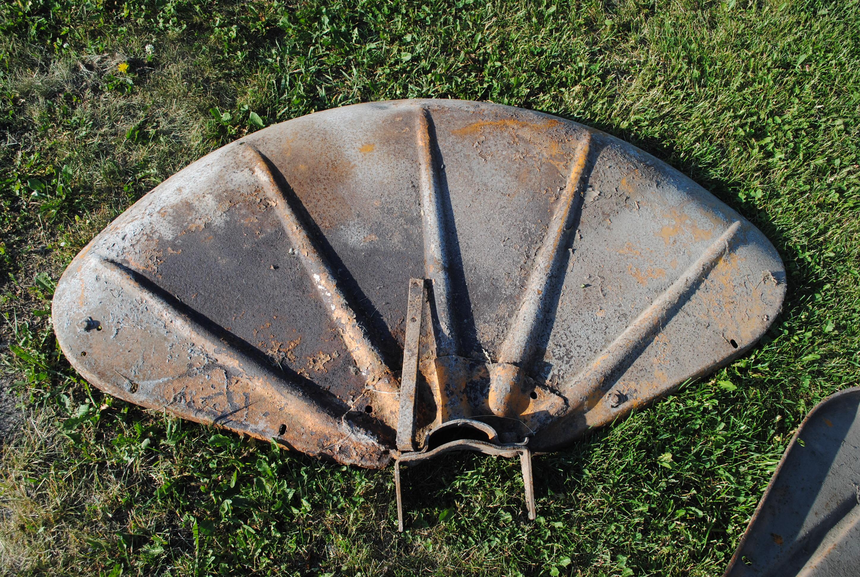 Pair of Clam Shell Fenders off of Minneapolis Moline 'U', with light