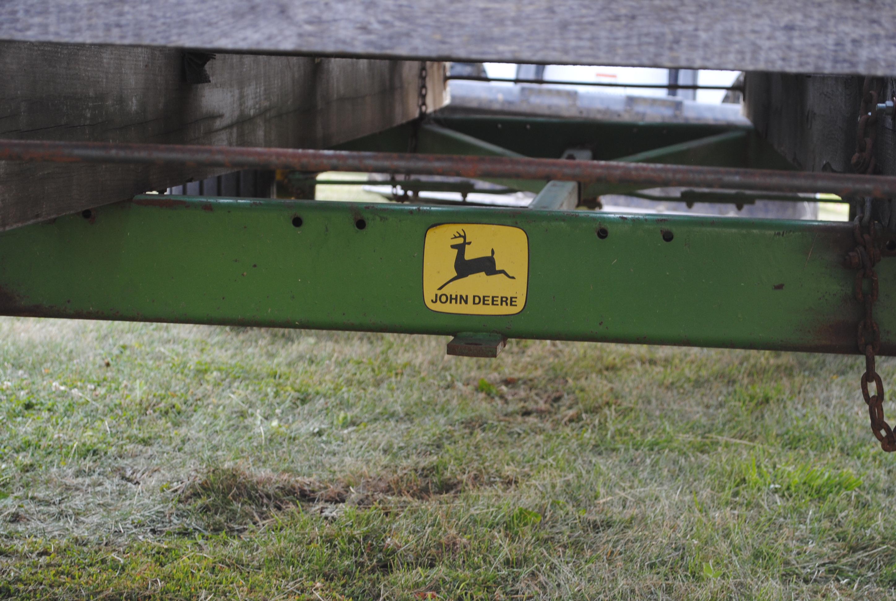 H&S 8'x16' Throw Bale Wagon on John Deere heavy duty running gear