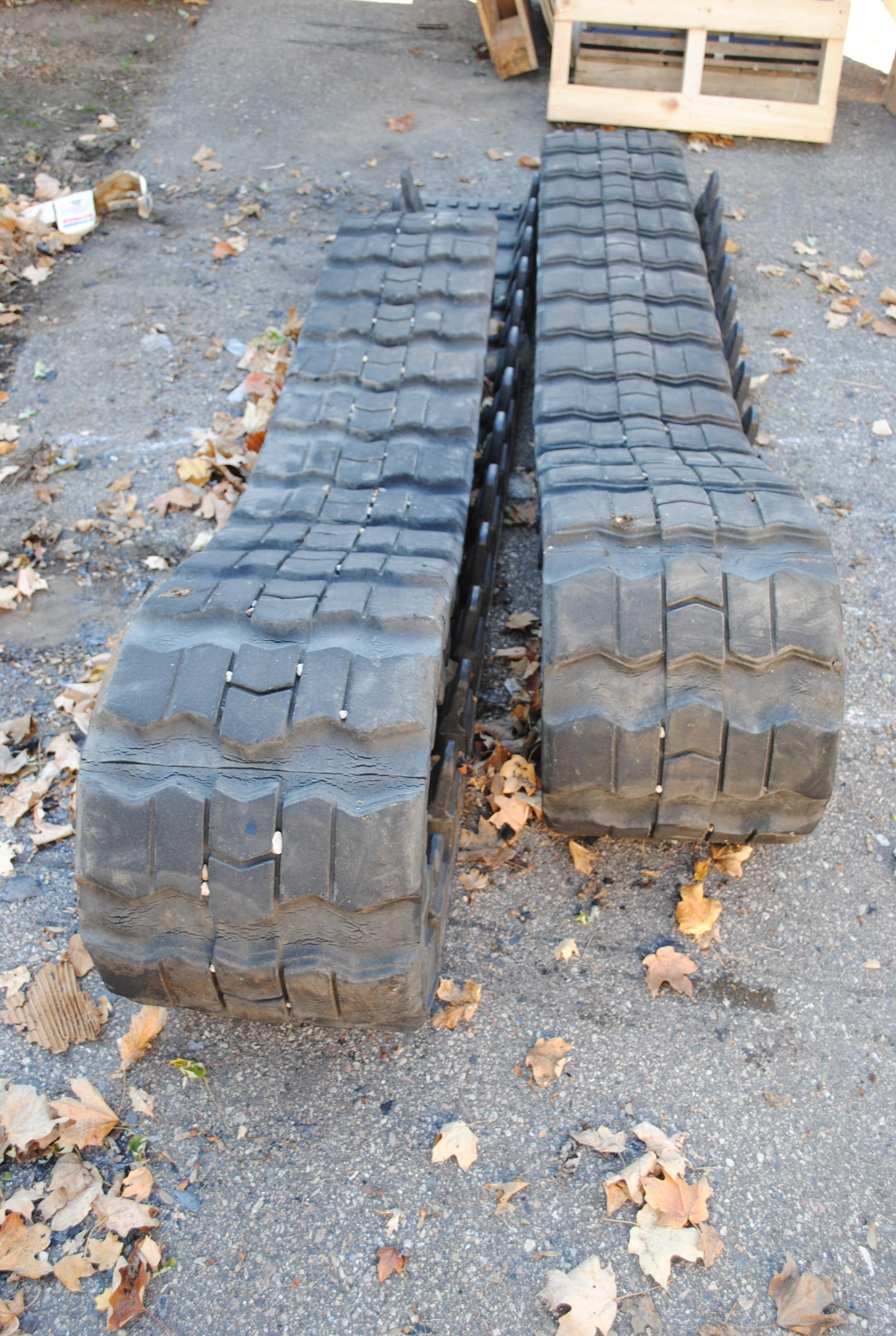 Over the Tire Rubber Tracks with tires and wheels and installation tools, fits S185, tires are 27-10