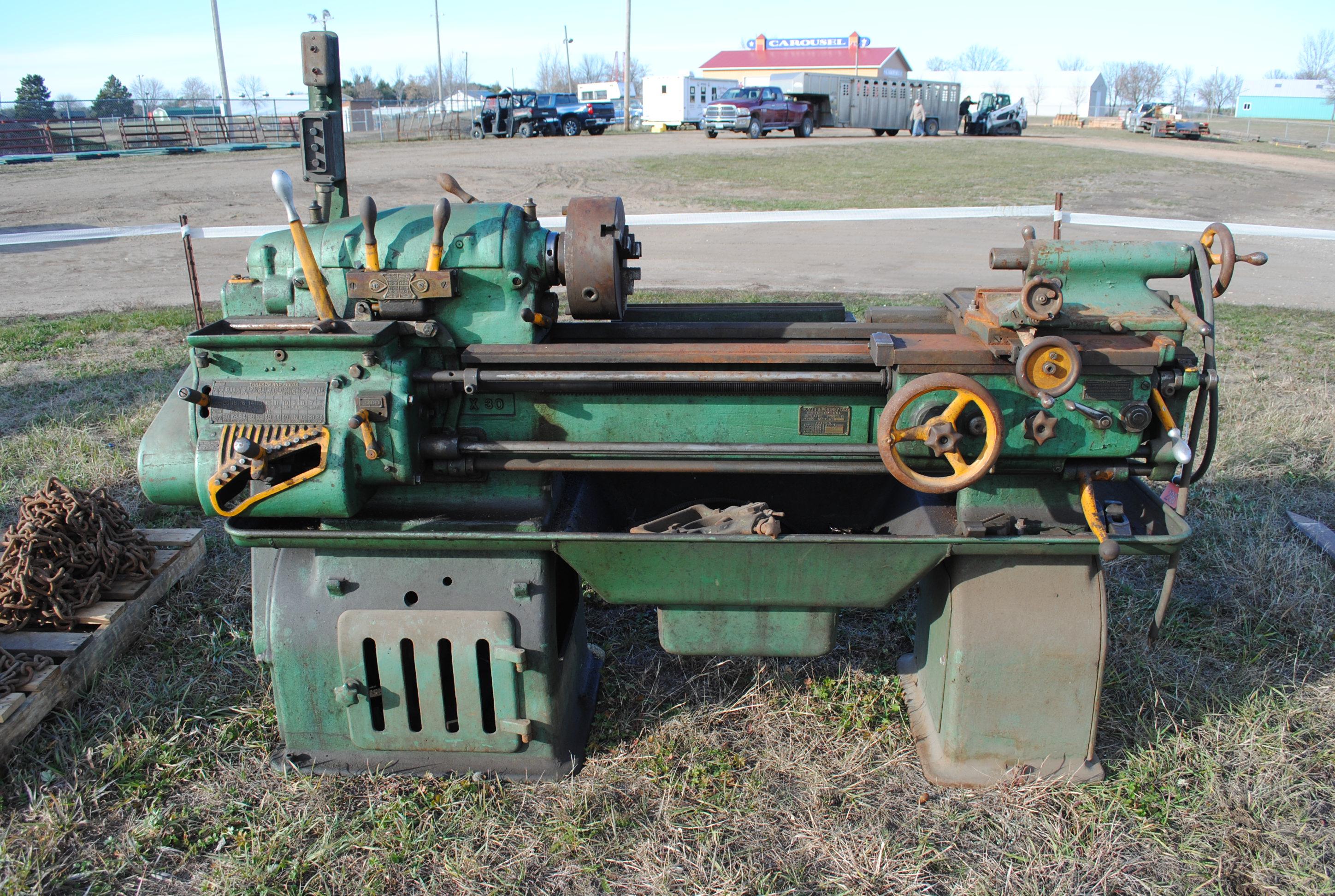 Pratt & Whitney Co. 13" Lathe, Model B, 3-phase, 3-jaw chuck, works