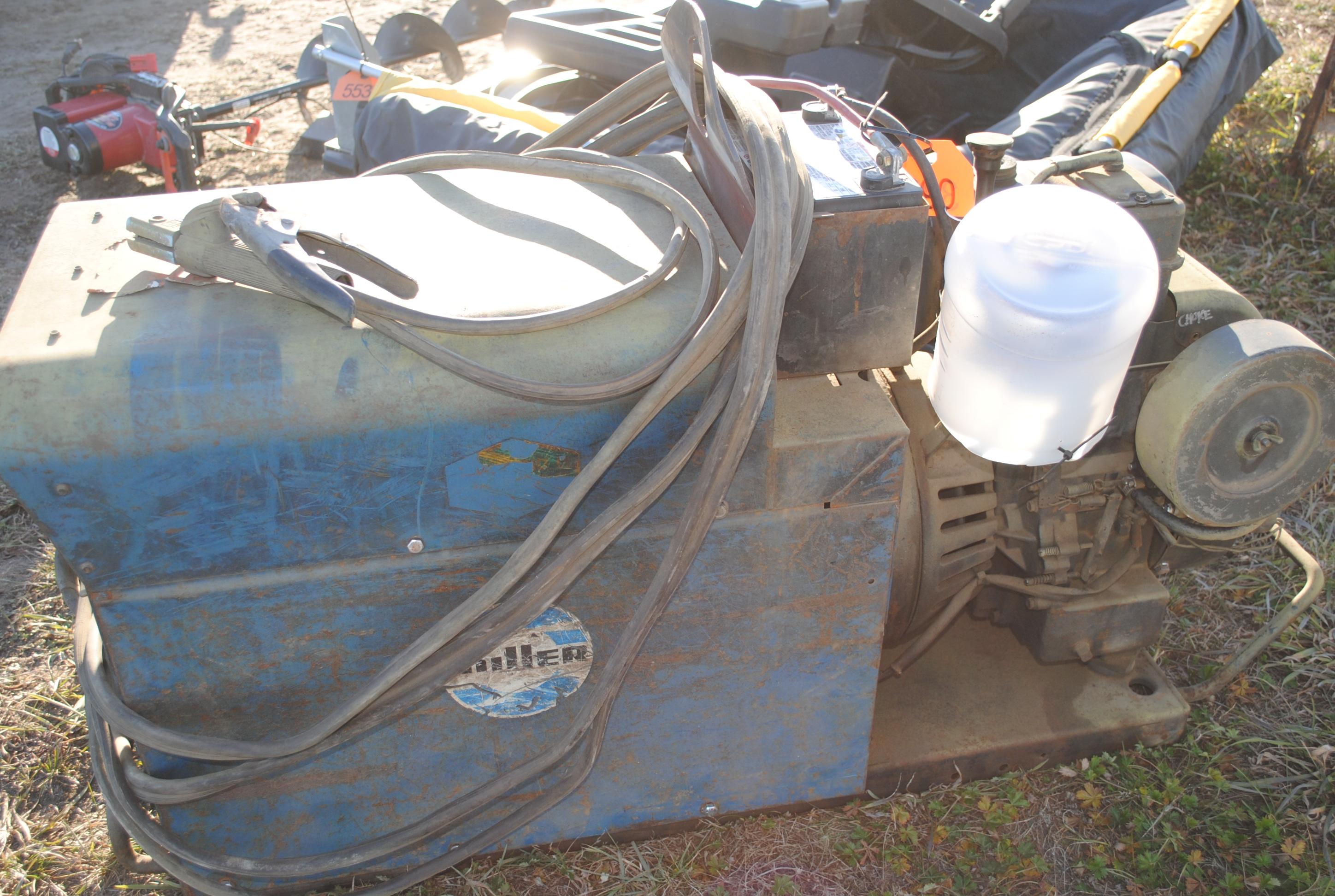 Miller Welder, cables, ground, generator outlet, owner states "it works"