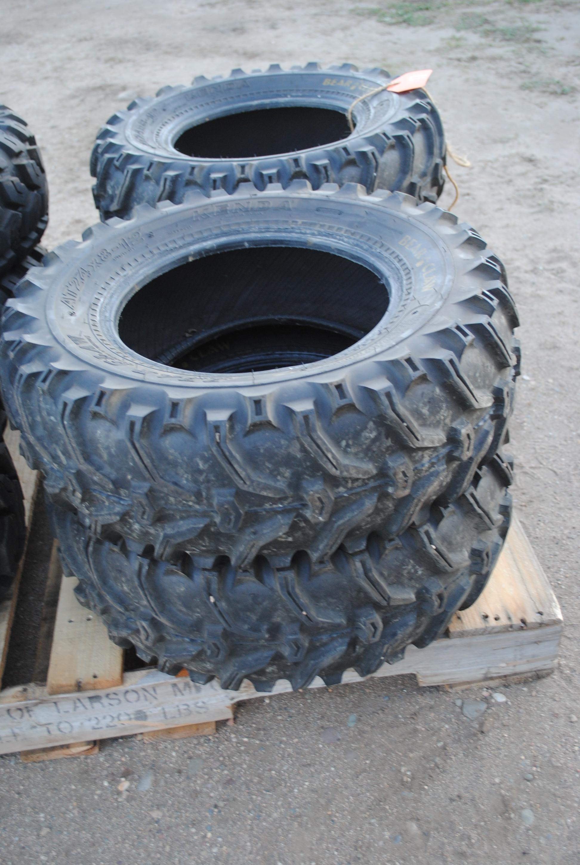 Set of 4 Bear Claw 24x8x12 Tires (sell as set)