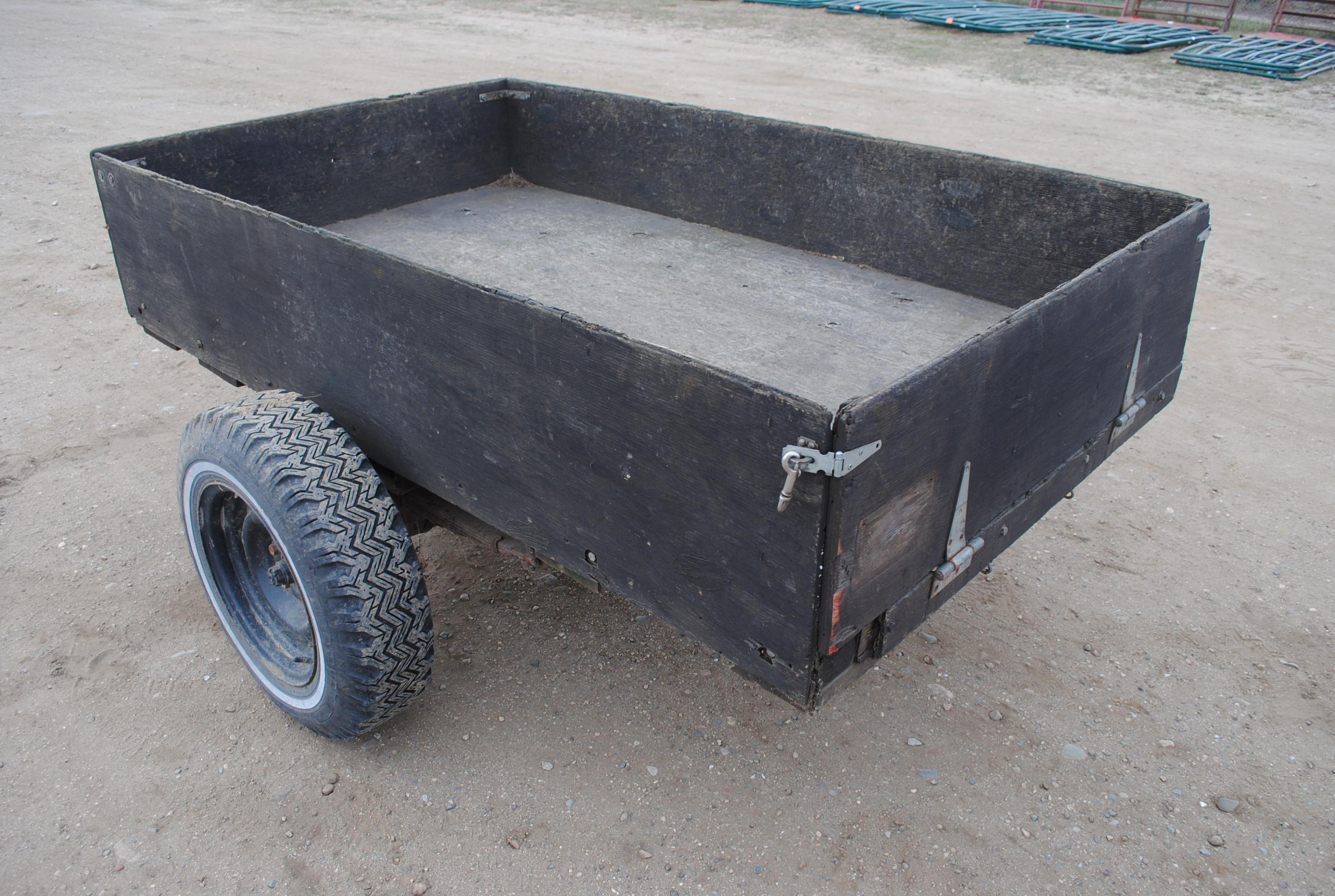 2-Wheel Trailer, 4'x6.5', NO TITLE - farm use only