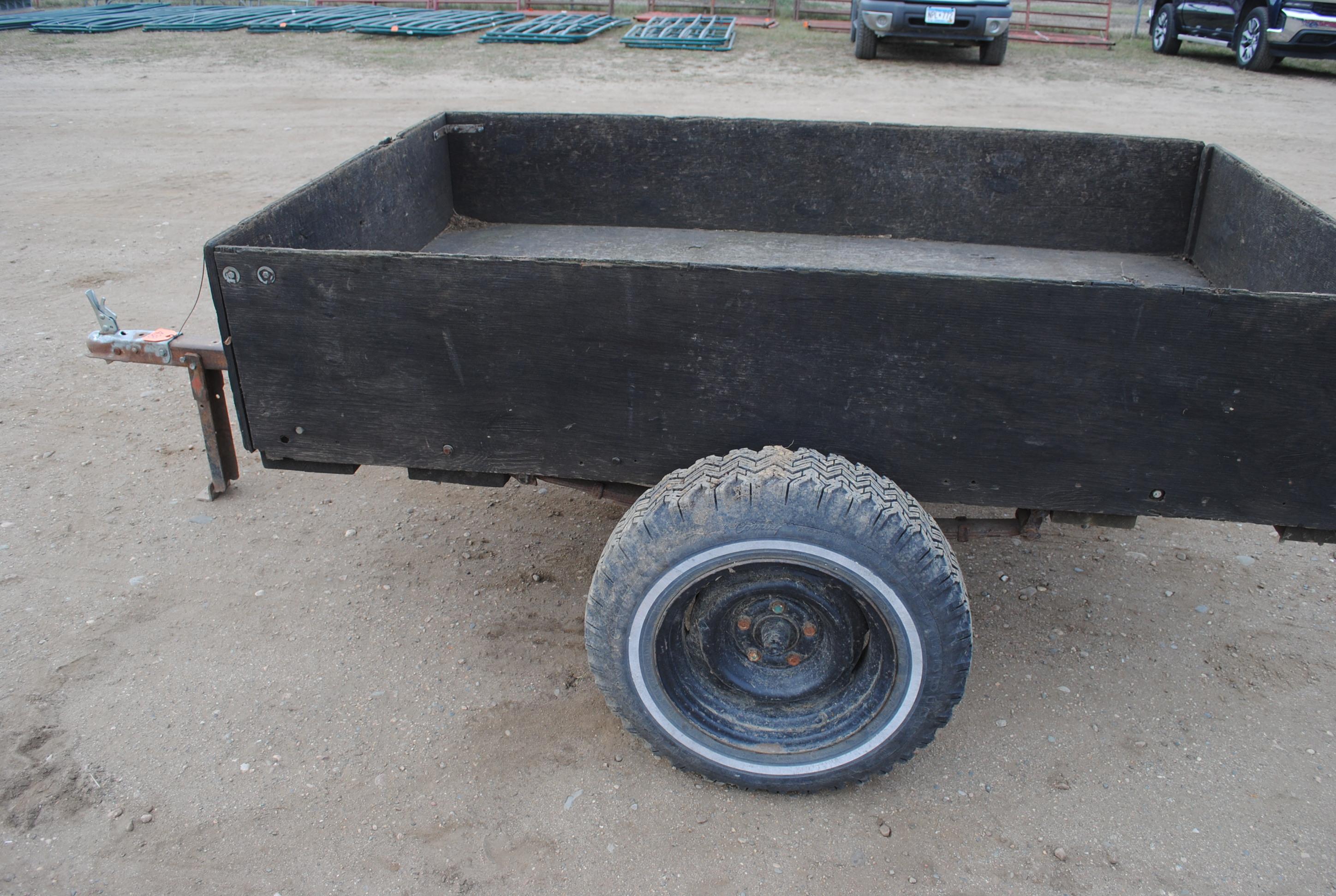 2-Wheel Trailer, 4'x6.5', NO TITLE - farm use only