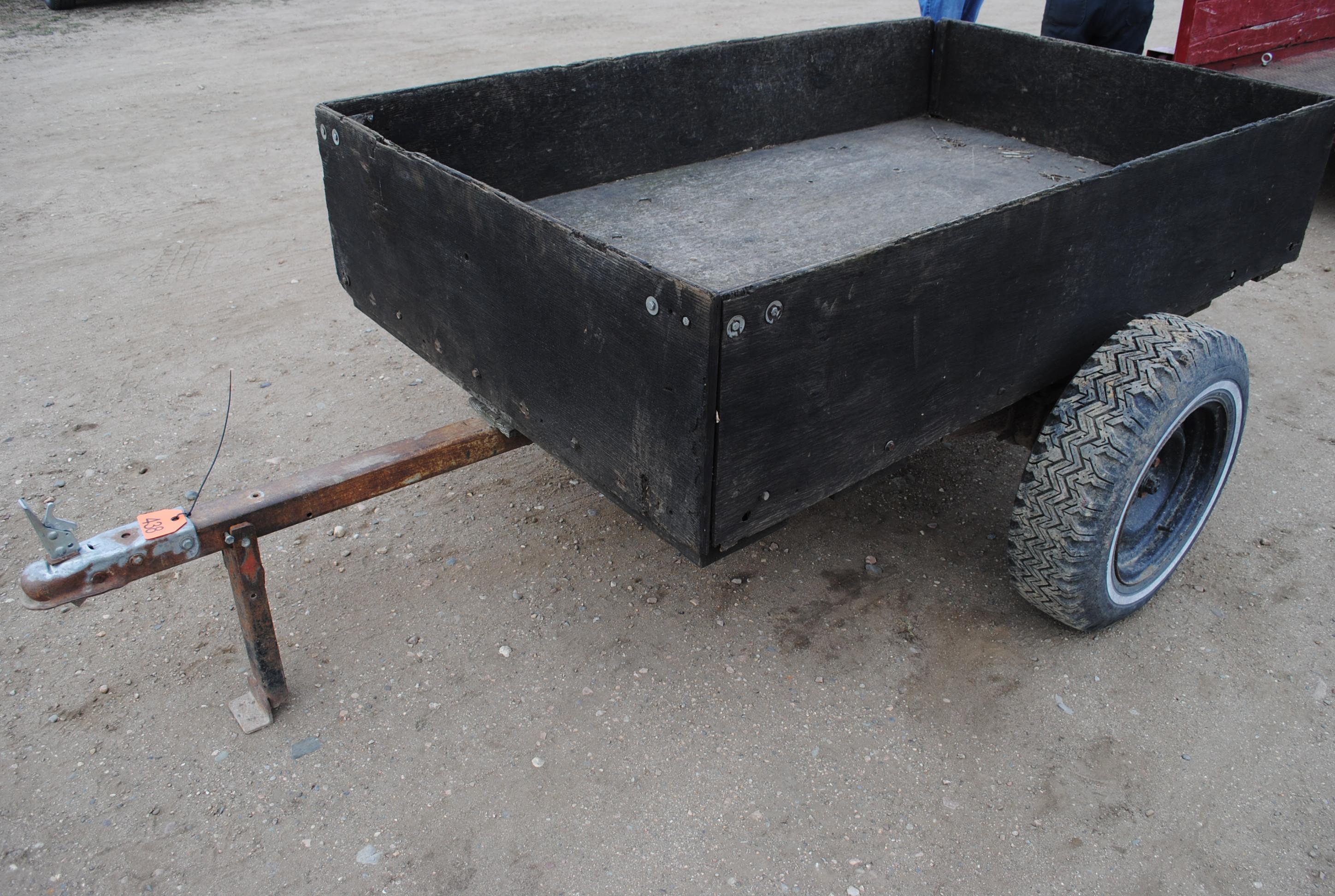2-Wheel Trailer, 4'x6.5', NO TITLE - farm use only