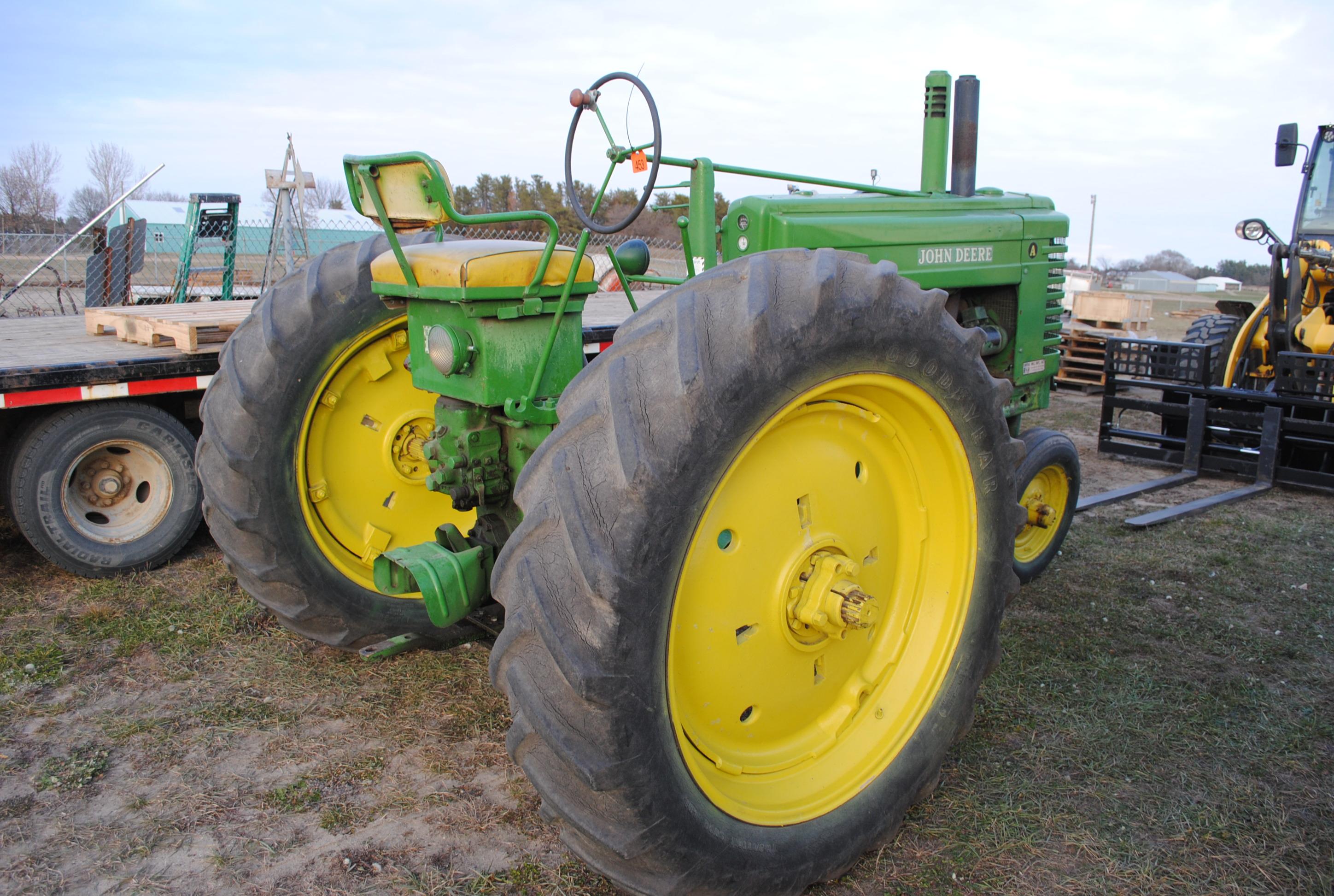 John Deere 'A', 1949, narrow front, 540 pto, 13.6-38 rears, 6.00-16 fronts, Serial No. 631331