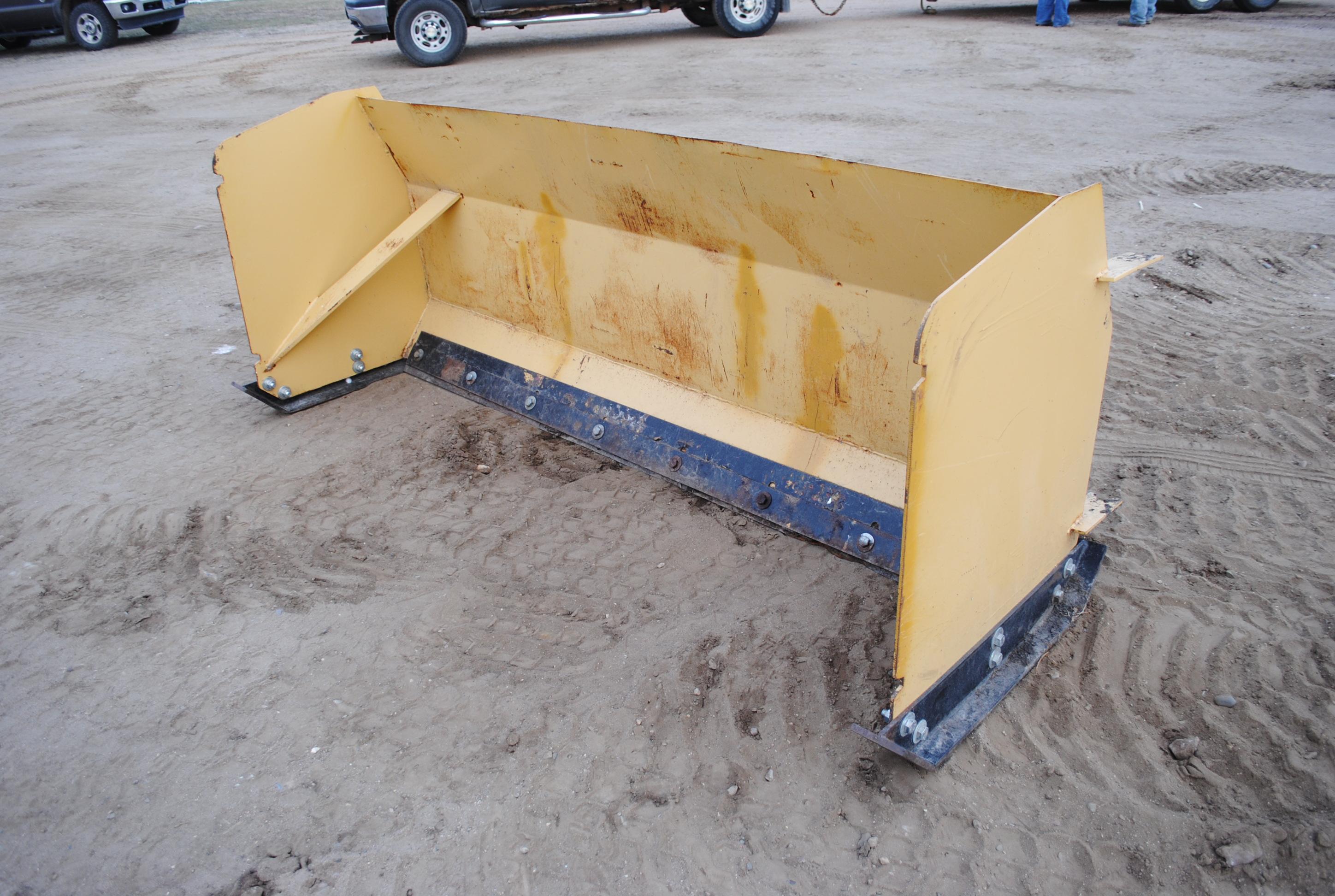 92" Snow Pusher, bolt-on cutting edge, universal skid loader mount