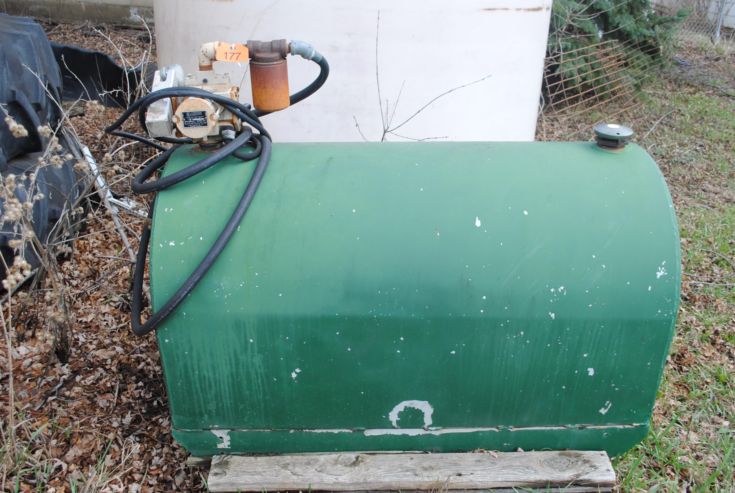 200+/- gallon Pick-up box transfer tank, used for diesel, with Gas Boy 12-volt pump