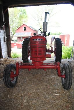 Farmall 'H' with wide front, clam shell fenders, 6.00-16 fronts, 12.4-38 rears, Serial No. 173710