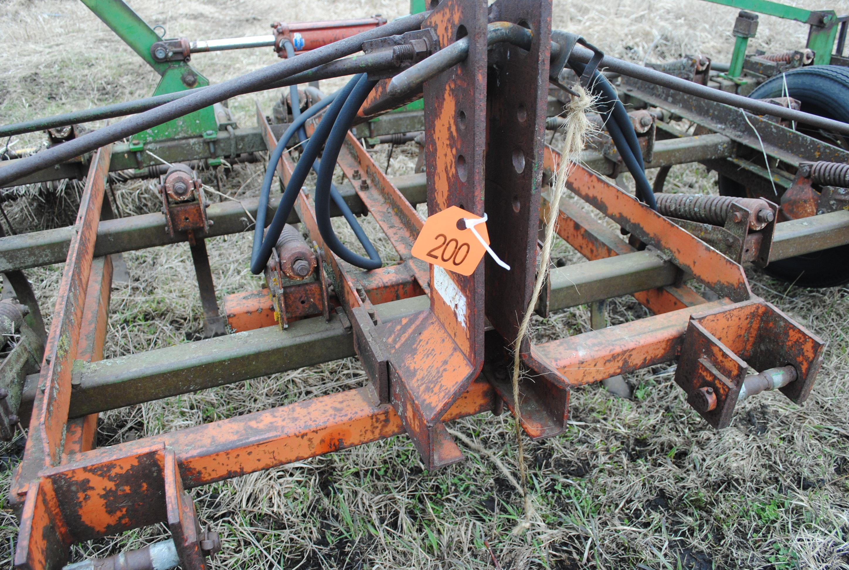 Glencoe 3-Point Field Cultivator with 3-bar harrow, 18' with hydraulic wing fold