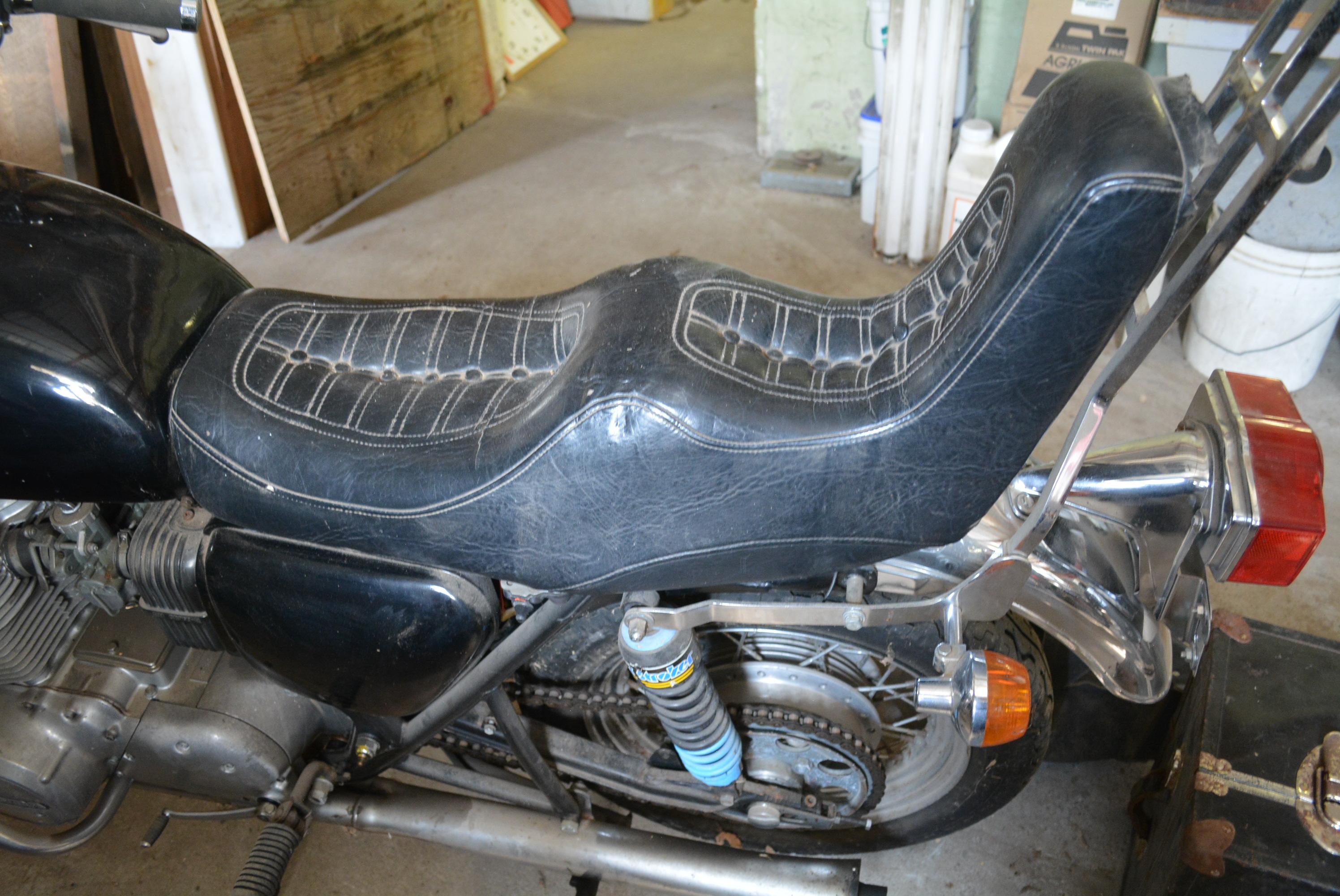 1974 Honda Motorcycle, 2-seater with high cushioned back rest for passenger,