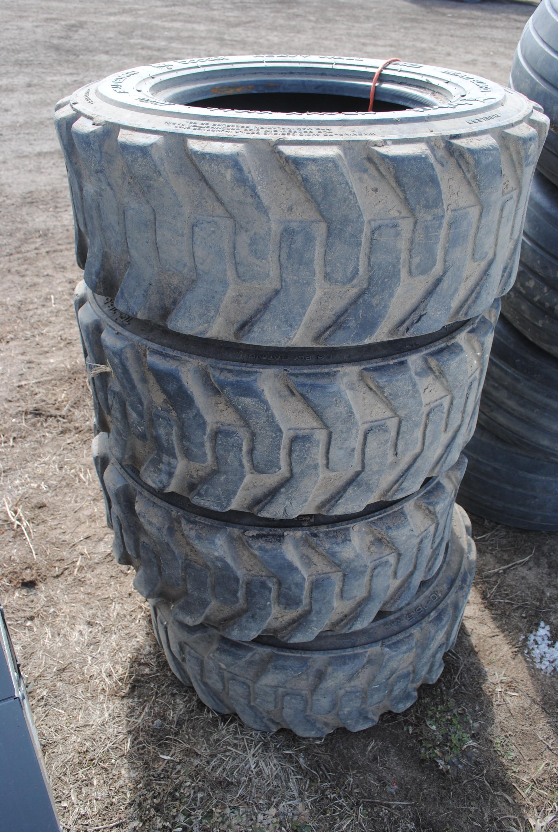 Set of 4 10-16.5 Bobcat brand skidloader tires (sell as set)