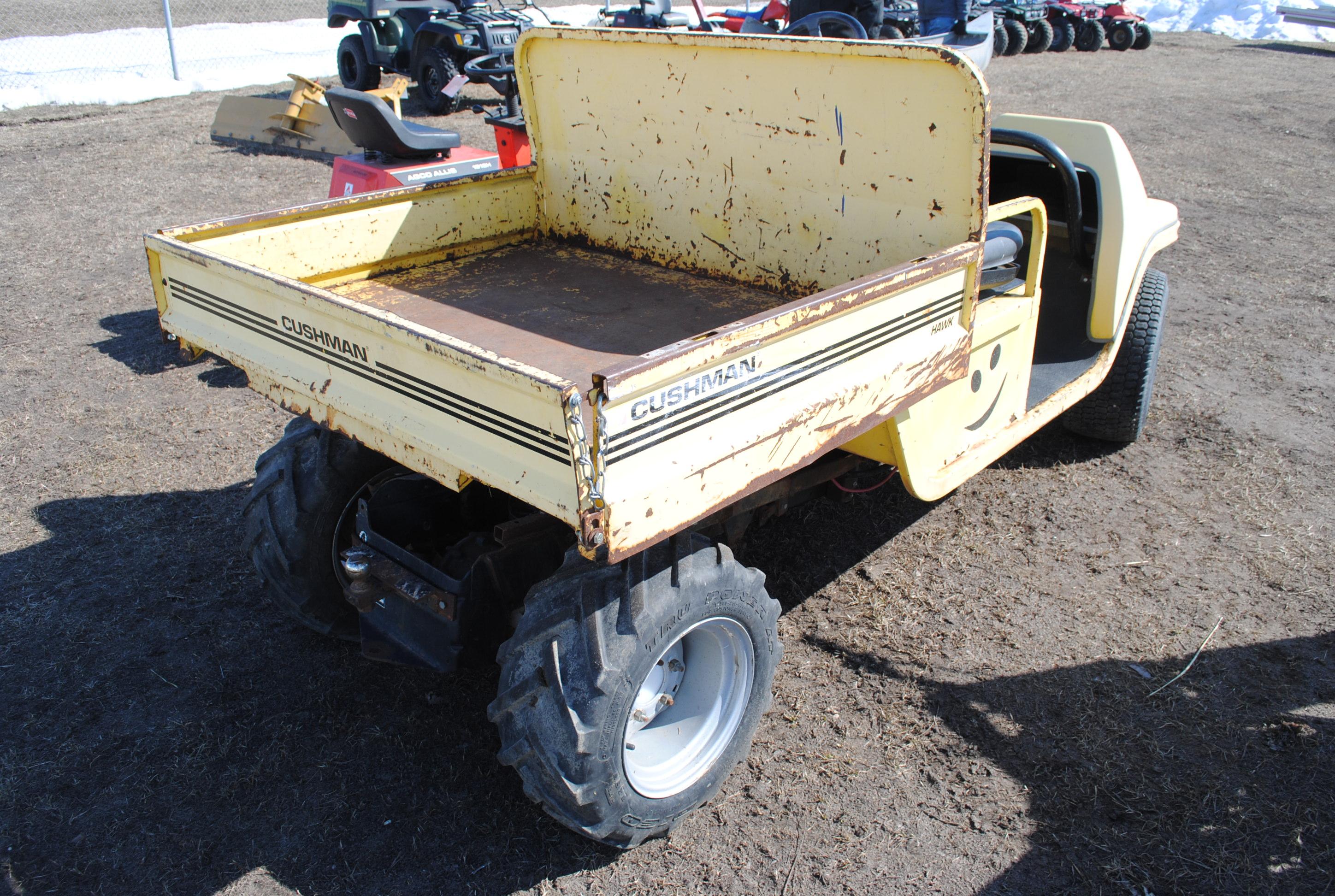 Cushman Hawk Utility Cart with dump box, runs