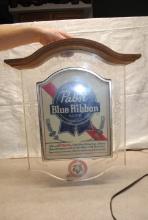 "Pabst Blue Ribbon Beer" plastic lighted sign, does not light - not sure why, measures approx. 17.25