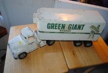 Tonka 1954 "Green Giant Semi Truck & Trailer", 2-pieces, no box