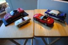 4 Pieces of die cast toys including: "Dodge Viper", "1998 Corvette Convertible", "1953 Corvette Conv