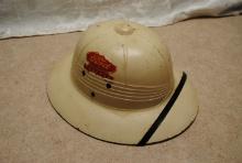 Safari hat with "Ford Tractor" and "Dearborn Farm Equipment" decals, vintage