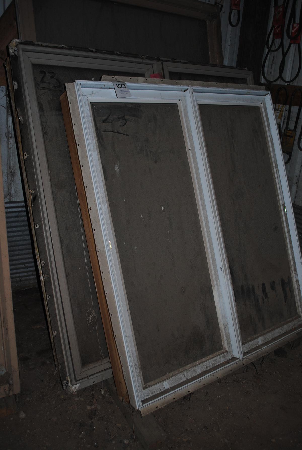 Pair of Single Pain Windows approx. 4'x4'6" & 5'x5' (sell as pair)