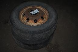 Pair of Ford Dually 16" Tires & Rims, 8-bolt (sell as set)