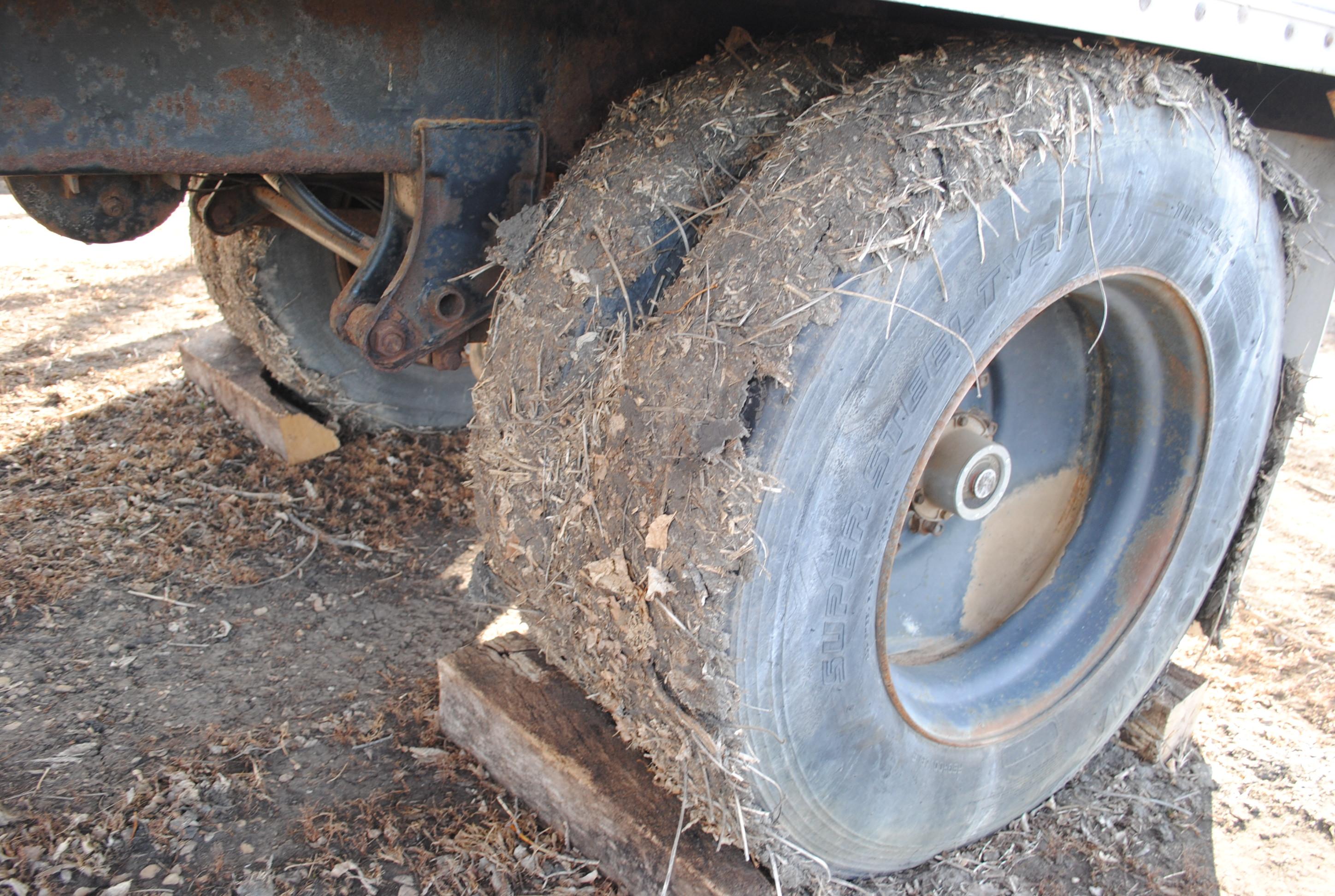 Semi Trailer FOR STORAGE ONLY! Single axle. Approx. 28' long by 8' wide. Has side windows, roll-up b