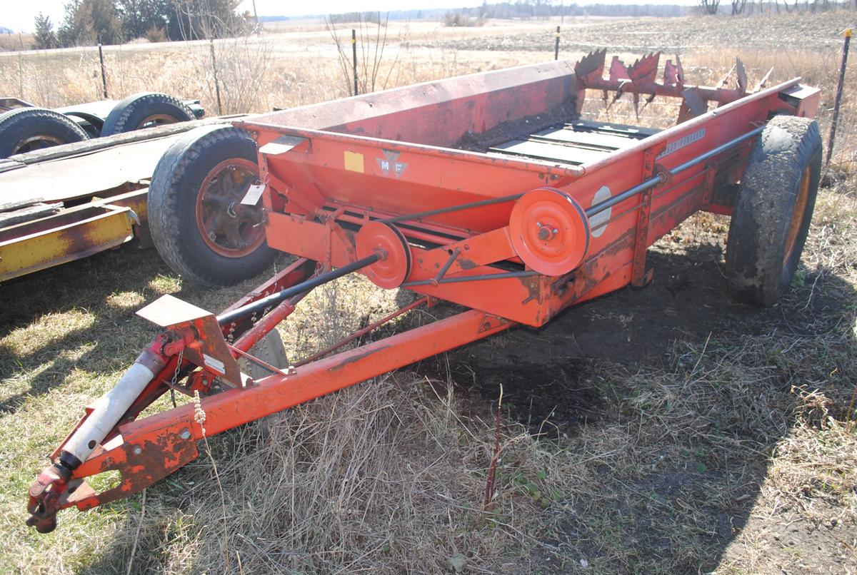 Massey Ferguson 110 Manure Spreader, single axle, single beater, pto, was used last fall