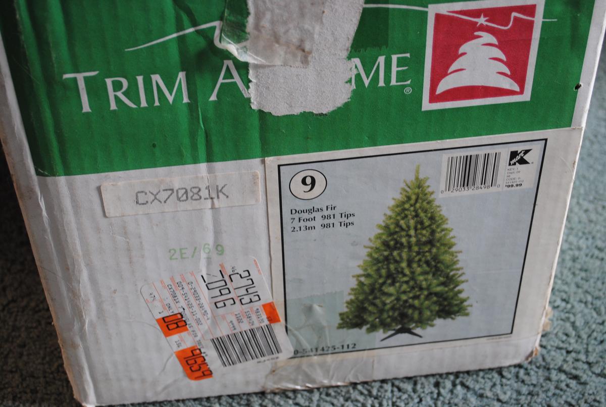 7' Artificial Christmas Tree in box