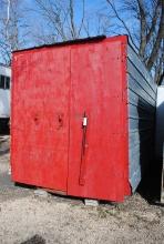 Storage Shed approx. 7-1/2'x14', was an old Wagon Box. Buyer is responsible for removal.