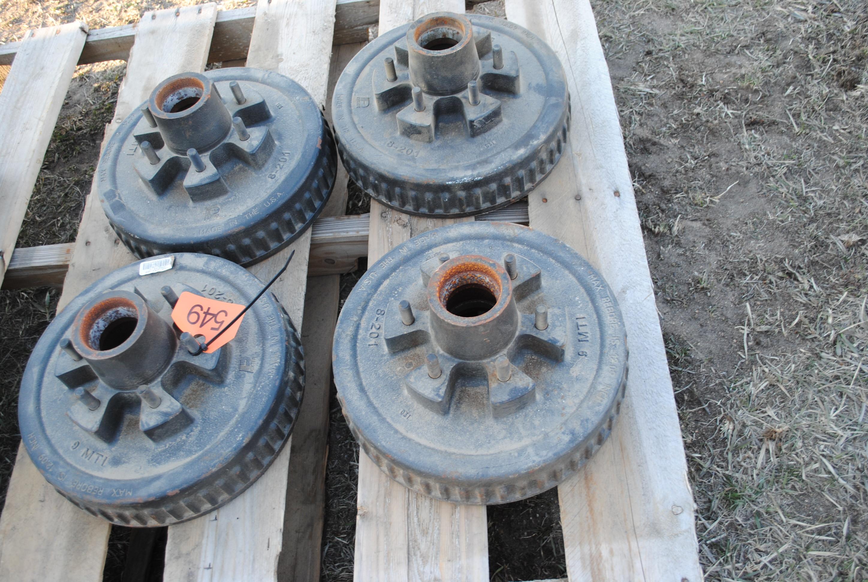 6-Bolt Trailer Drums, 4, (sell all to go)