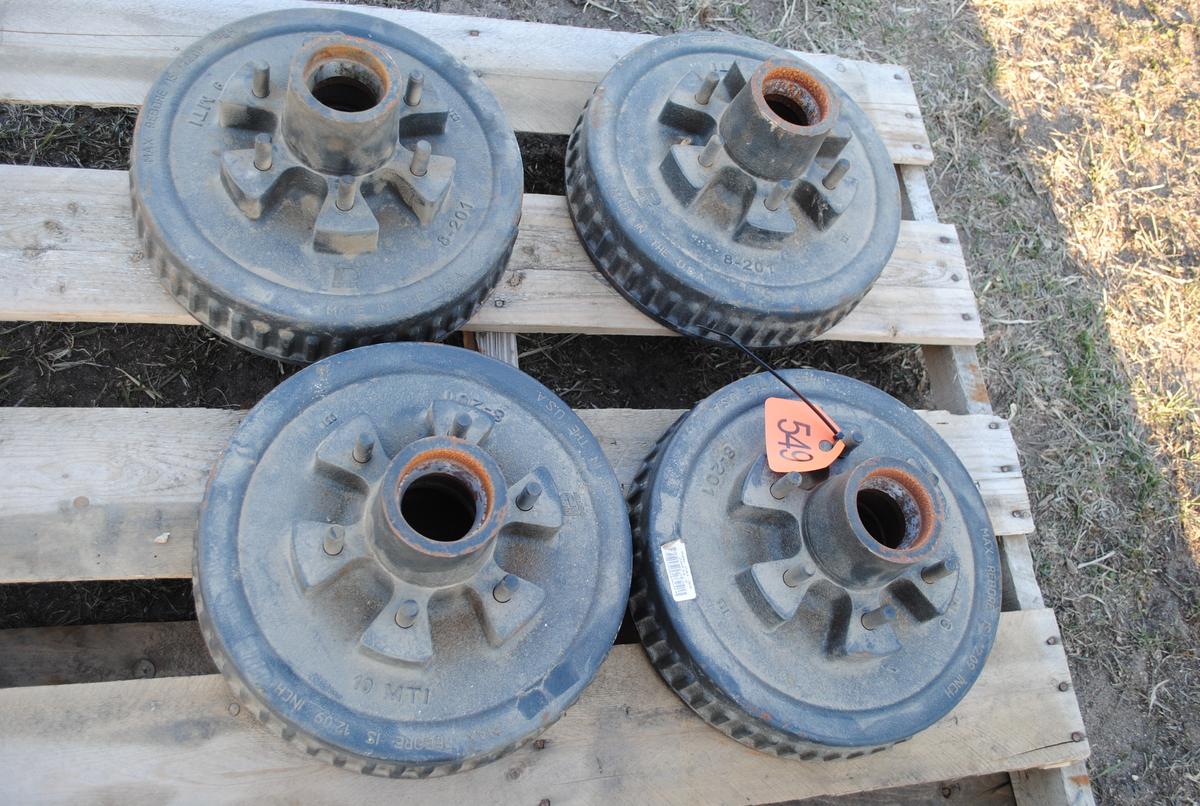 6-Bolt Trailer Drums, 4, (sell all to go)