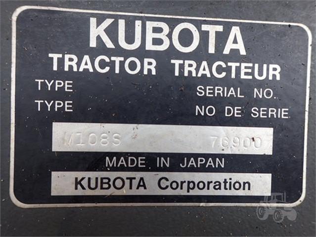 Kubota M108SHDC
